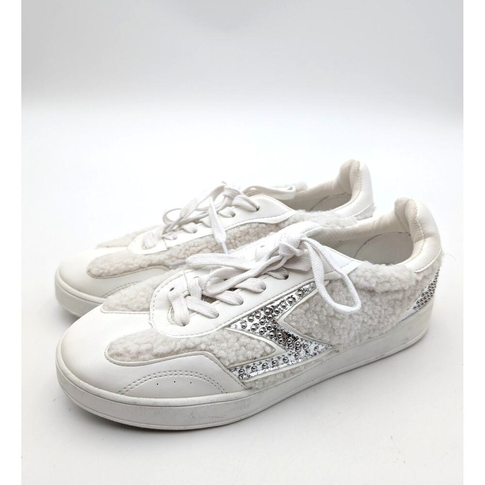Zodiac Sansa Studded Lace-Up Sneakers Shoes Women's White Size US6.5M EU36.5